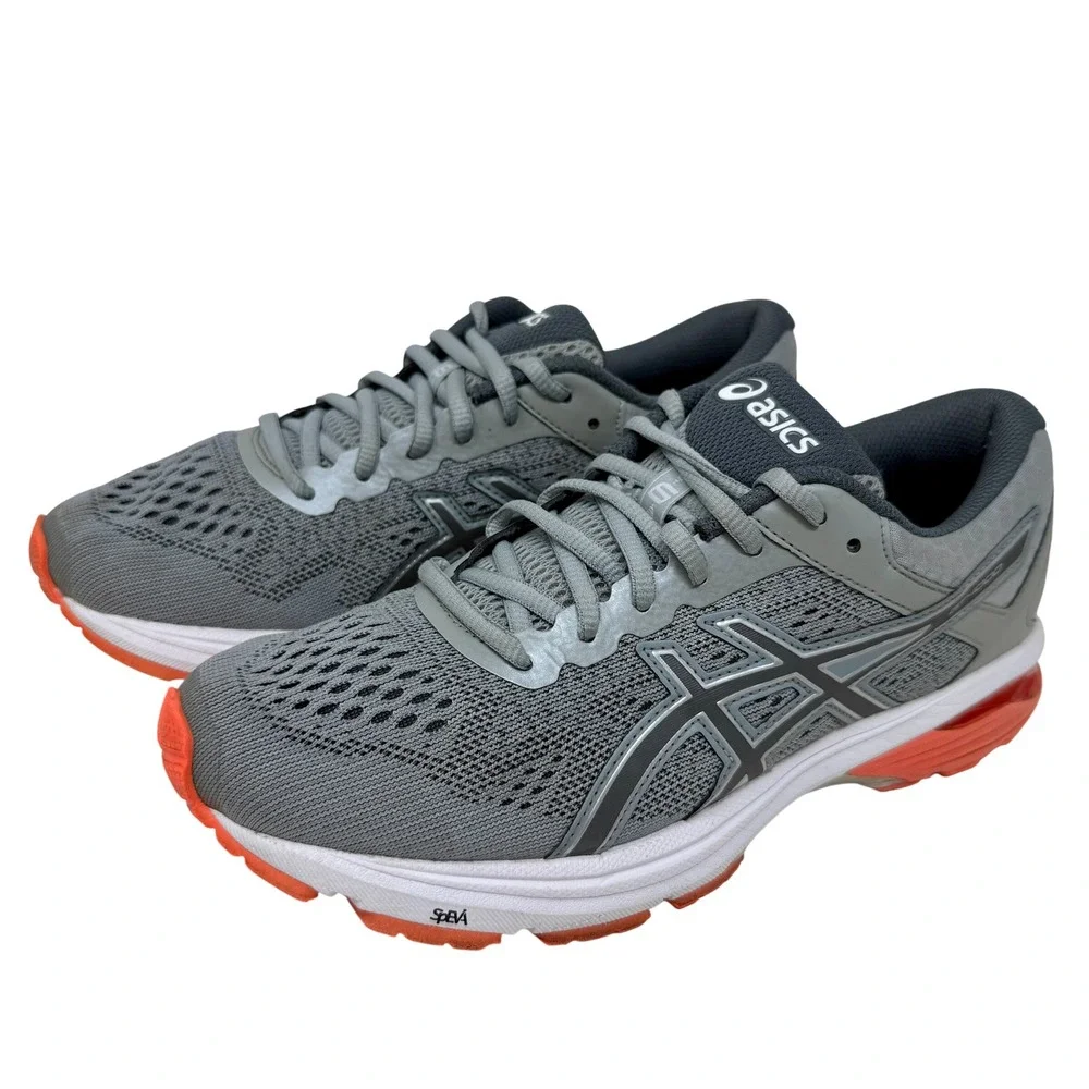 Asics GT-1000 6 Women's Size 8.5 Running Shoes Grey Orange Stability T7A9N - Picture 7 of 16